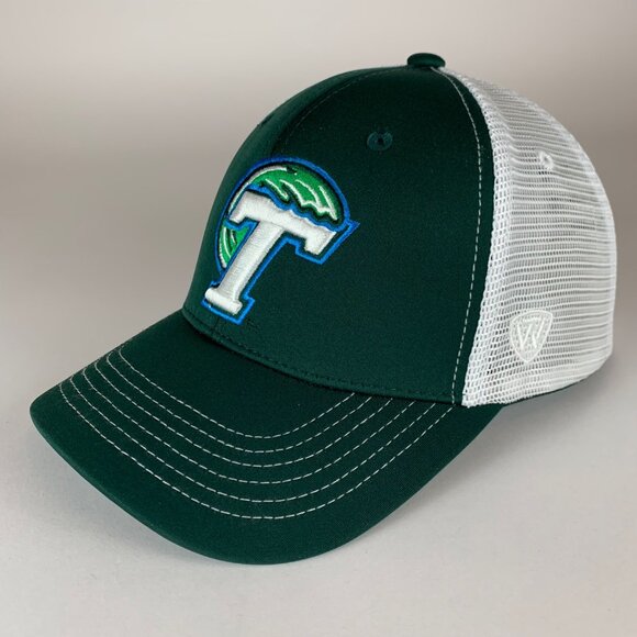 Tulane Green Wave NCAA Green White Top of the World Snapback Trucker Hat - Picture 1 of 5